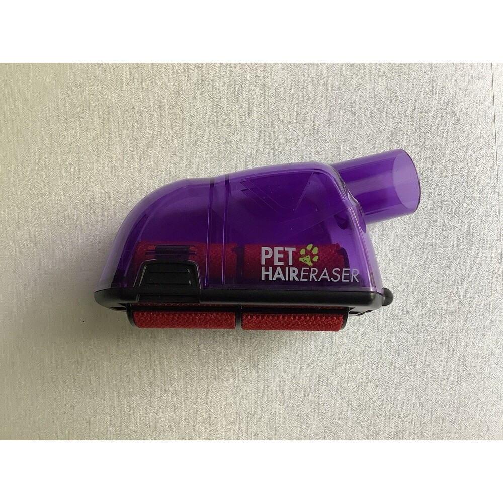 Bissell Pet Hair Eraser Hand Tool Lint Roller Purple Clear Plastic New